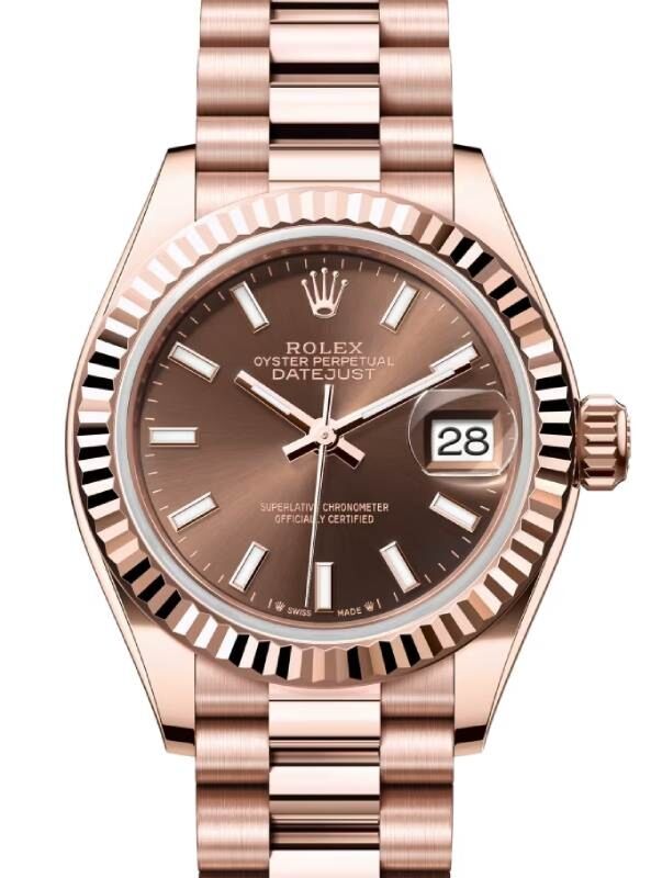 Rolex Lady-Datejust 28 28 mm 279175CSP Rose Gold Chocolate