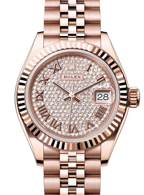 Rolex Lady-Datejust 28 28 mm 279175DPRJ Rose Gold Diamond Pave