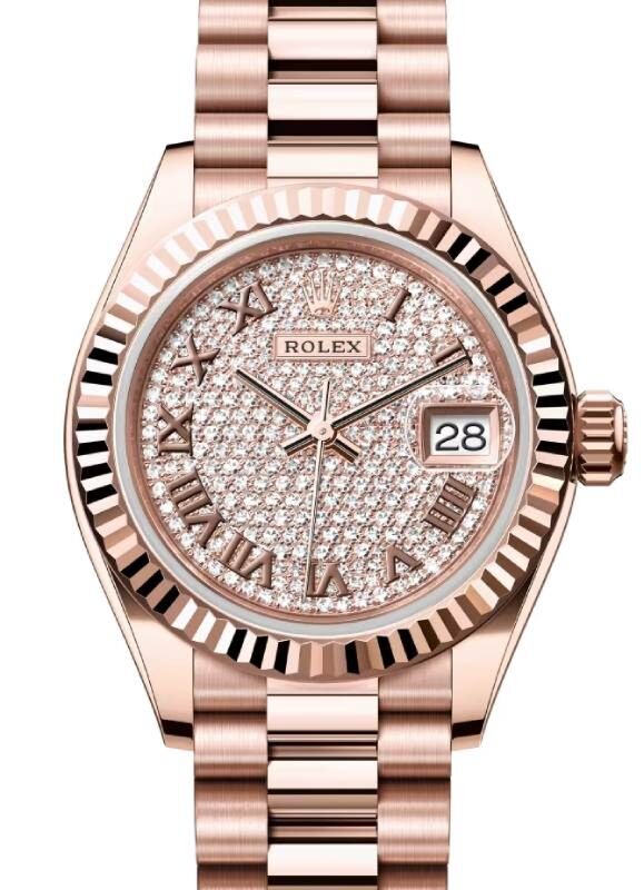 Rolex Lady-Datejust 28 28 mm 279175DPRP Rose Gold Diamond Pave