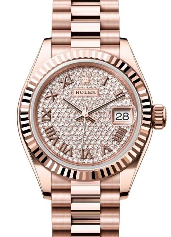 Rolex Lady-Datejust 28 28 mm 279175DPRP Rose Gold Diamond Pave