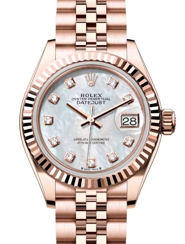 Rolex Lady-Datejust 28 28 mm 279175MDJ Rose Gold White Mother of Pearl