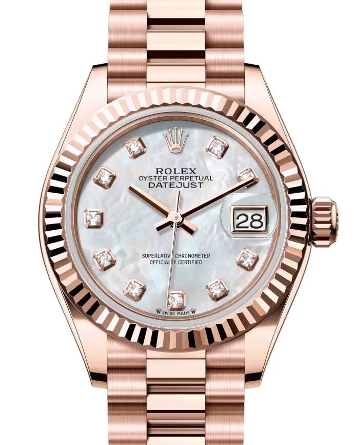 Rolex Lady-Datejust 28 28 mm 279175MDP Rose Gold White Mother of Pearl