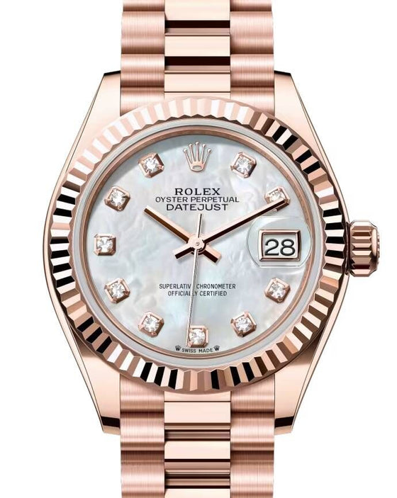 Rolex Lady-Datejust 28 28 mm 279175MDP Rose Gold White Mother of Pearl