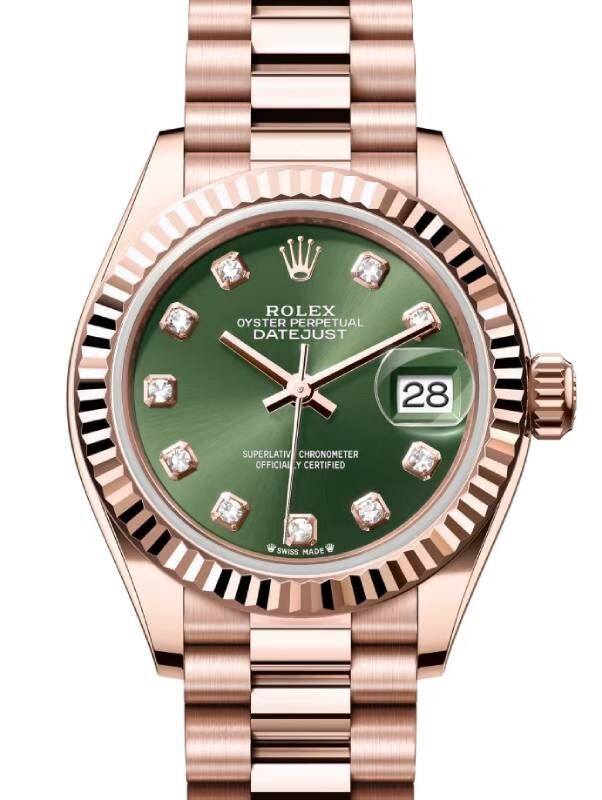 Rolex Lady-Datejust 28 28 mm 279175OGDP Rose Gold Green
