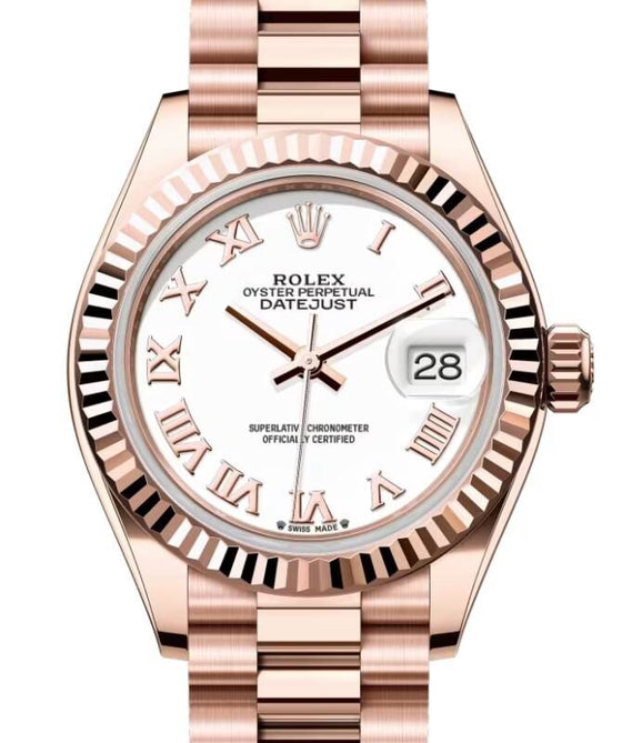 Rolex Lady-Datejust 28 28 mm 279175WRP Rose Gold White