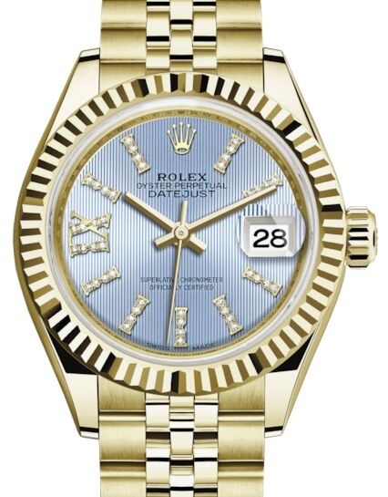 Rolex Lady-Datejust 28 28 mm 279178CBDRIXJ Yellow Gold Blue