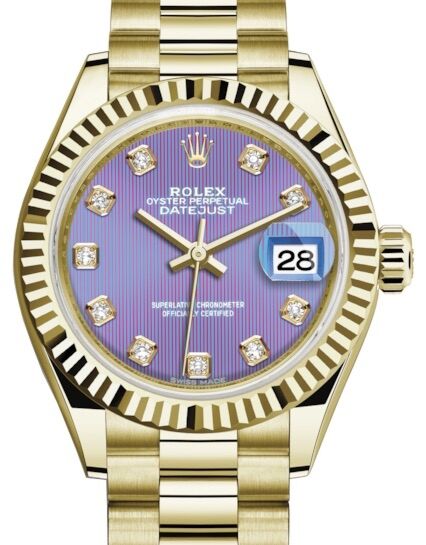Rolex Lady-Datejust 28 28 mm 279178LDP Yellow Gold Purple