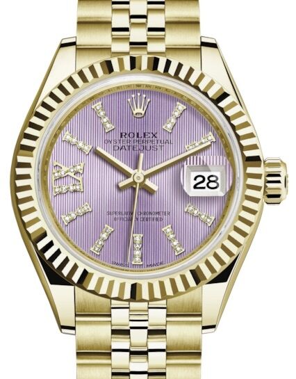 Rolex Lady-Datejust 28 28 mm 279178LDRIXJ Yellow Gold Lilac