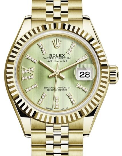Rolex Lady-Datejust 28 28 mm 279178LNDRIXJ Yellow Gold Green