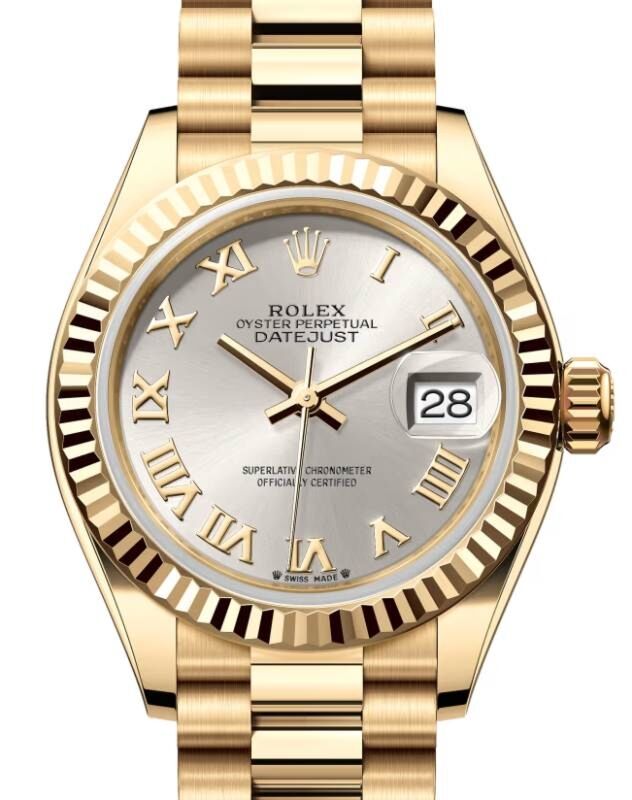 Rolex Lady-Datejust 28 28 mm 279178SRP Yellow Gold Silver