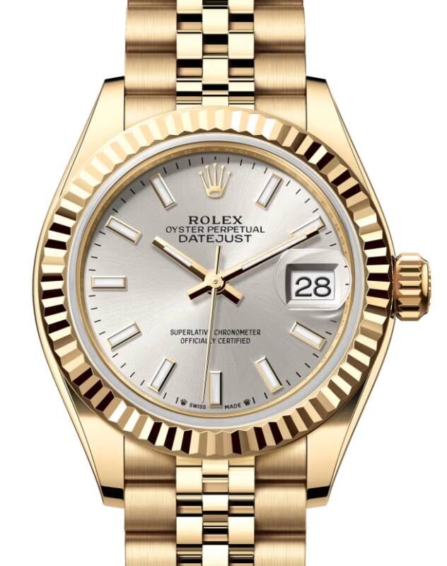 Rolex Lady-Datejust 28 28 mm 279178SSJ Yellow Gold Silver
