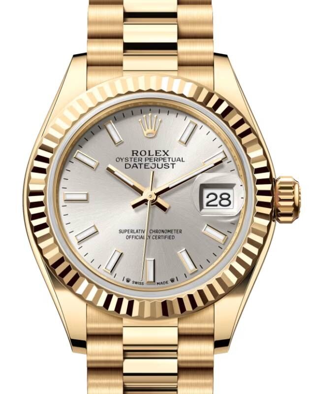 Rolex Lady-Datejust 28 28 mm 279178SSP Yellow Gold Silver