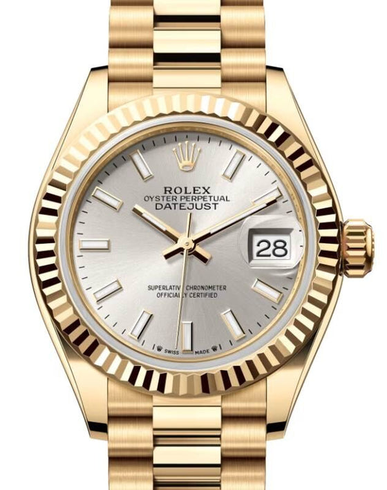 Rolex Lady-Datejust 28 28 mm 279178SSP Yellow Gold Silver