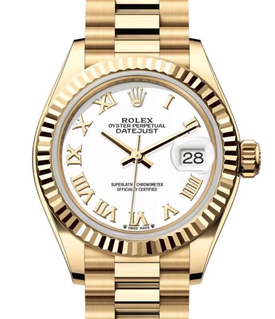 Rolex Lady-Datejust 28 28 mm 279178WRP Yellow Gold White