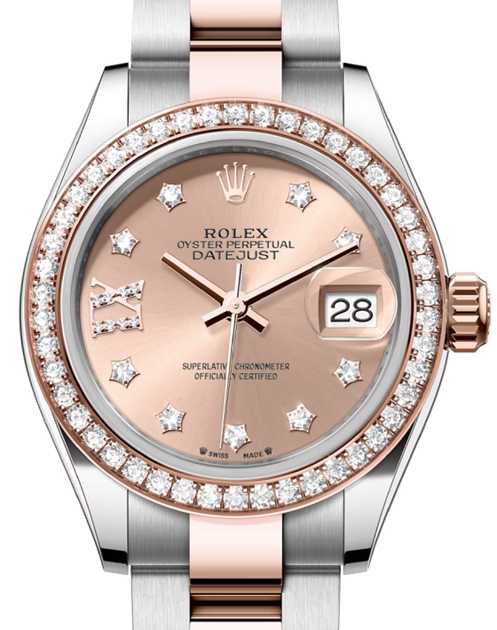 Rolex Lady-Datejust 28 28 mm 279381RBRROSEIXO Steel/Rose Gold/Diamonds Rose