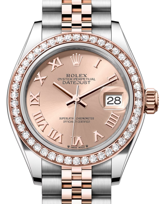 Rolex Lady-Datejust 28 28 mm 279381RBRROSERJ Steel/Rose Gold/Diamonds Rose