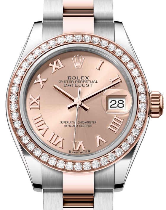 Rolex Lady-Datejust 28 28 mm 279381RBRROSERO Steel/Rose Gold/Diamonds Rose