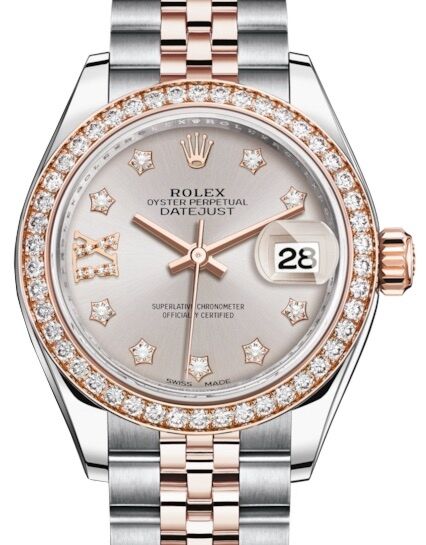 Rolex Lady-Datejust 28 28 mm 279381RBRSDIXJ Steel/Rose Gold/Diamonds Sundust