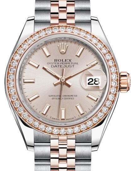 Rolex Lady-Datejust 28 28 mm 279381RBRSDSJ Steel/Rose Gold/Diamonds Sundust
