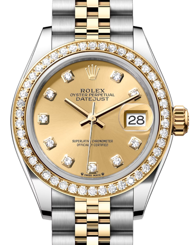 Rolex Lady-Datejust 28 28 mm 279383RBRCDJ1 Steel/Yellow Gold/Diamonds Champagne