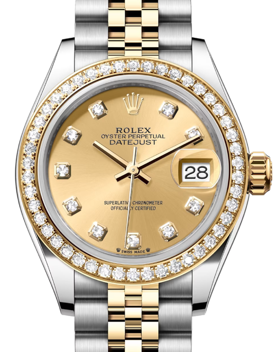 Rolex Lady-Datejust 28 28 mm 279383RBRCDJ1 Steel/Yellow Gold/Diamonds Champagne