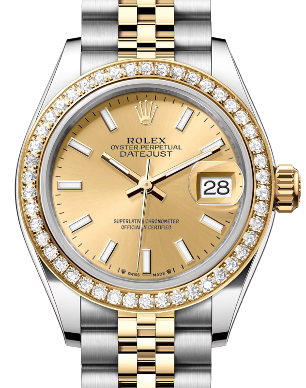 Rolex Lady-Datejust 28 28 mm 279383RBRCSJ Steel/Yellow Gold/Diamonds Champagne
