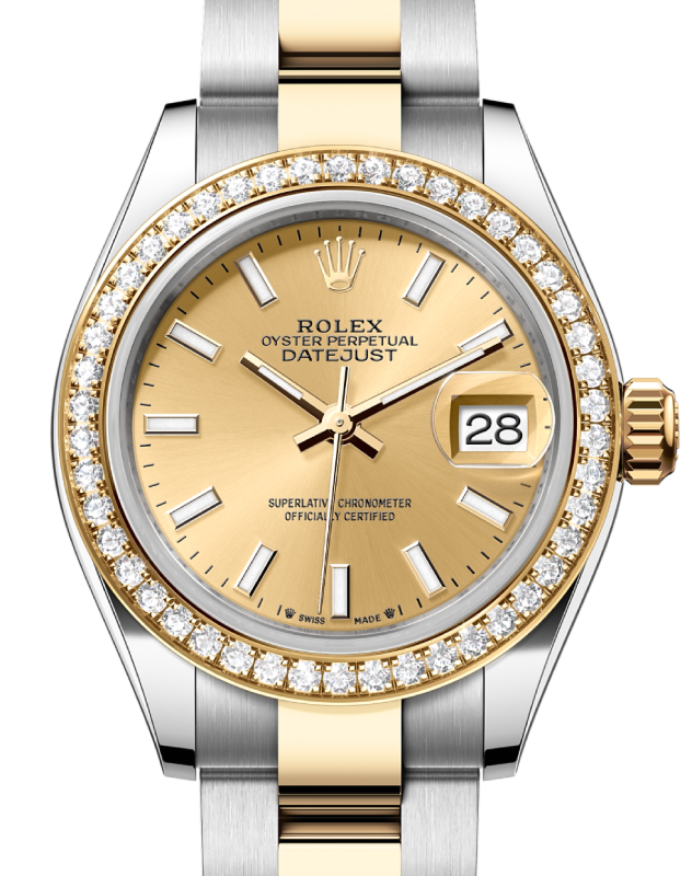 Rolex Lady-Datejust 28 28 mm 279383RBRCSO Steel/Yellow Gold/Diamonds Champagne