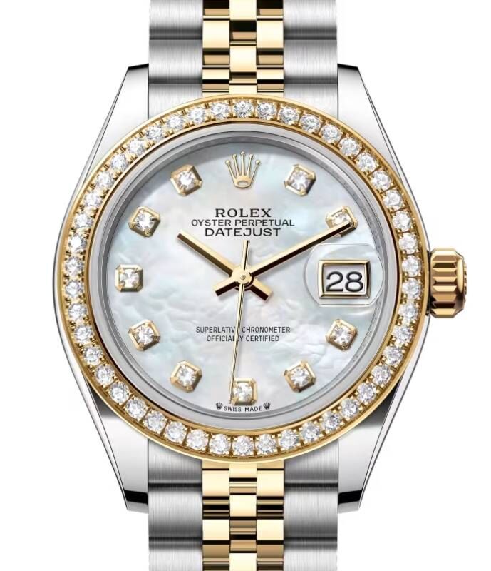 Rolex Lady-Datejust 28 28 mm 279383RBRMDJ Steel/Yellow Gold/Diamonds White Mother of Pearl