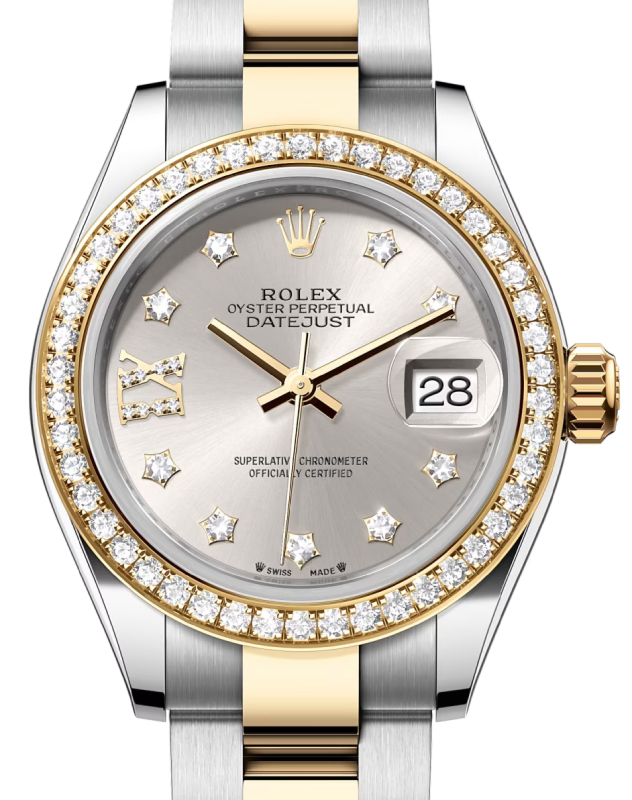 Rolex Lady-Datejust 28 28 mm 279383RBRSDIXO Steel/Yellow Gold/Diamonds Silver