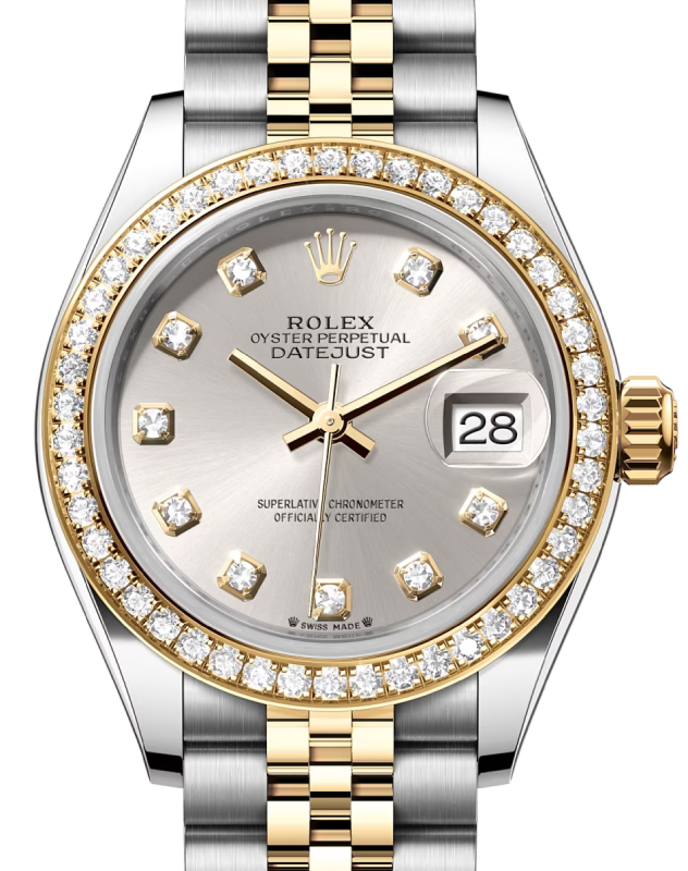 Rolex Lady-Datejust 28 28 mm 279383RBRSDJ Steel/Yellow Gold/Diamonds Silver