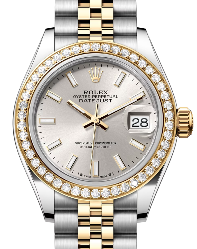 Rolex Lady-Datejust 28 28 mm 279383RBRSSJ Steel/Yellow Gold/Diamonds Silver