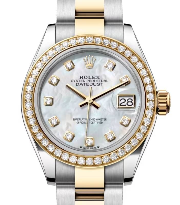 Rolex Lady-Datejust 28 28 mm 279383RBRWMDO Steel/Yellow Gold/Diamonds White Mother of Pearl
