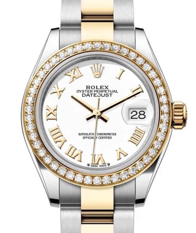 Rolex Lady-Datejust 28 28 mm 279383RBRWRO Steel/Yellow Gold/Diamonds White