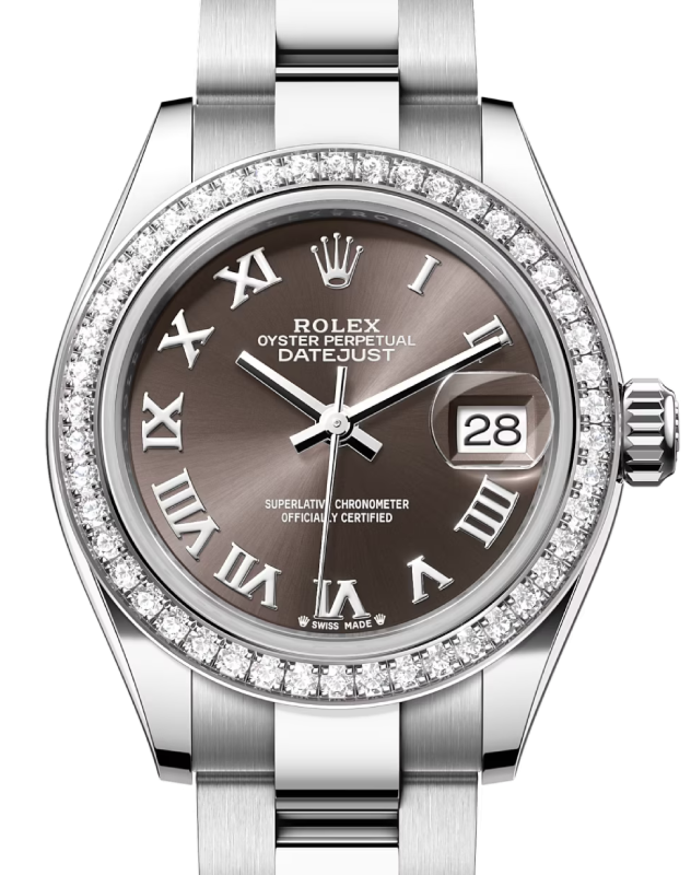 Rolex Lady-Datejust 28 28 mm 279384RBRGRO Steel/White Gold/Diamonds Grey