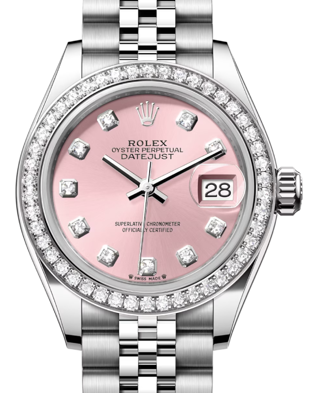 Rolex Lady-Datejust 28 28 mm 279384RBRPDJ Steel/White Gold/Diamonds Pink