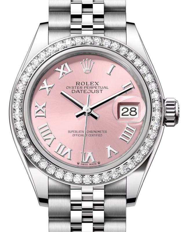 Rolex Lady-Datejust 28 28 mm 279384RBRPRJ Steel/White Gold/Diamonds Pink