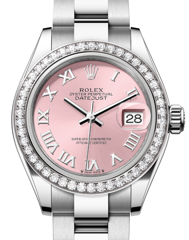 Rolex Lady-Datejust 28 28 mm 279384RBRPRO Steel/White Gold/Diamonds Pink