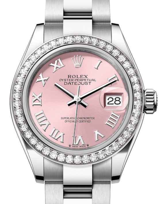 Rolex Lady-Datejust 28 28 mm 279384RBRPRO Steel/White Gold/Diamonds Pink