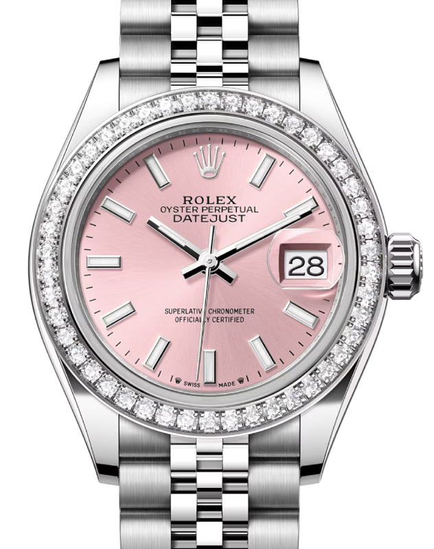 Rolex Lady-Datejust 28 28 mm 279384RBRPSJ Steel/White Gold/Diamonds Pink