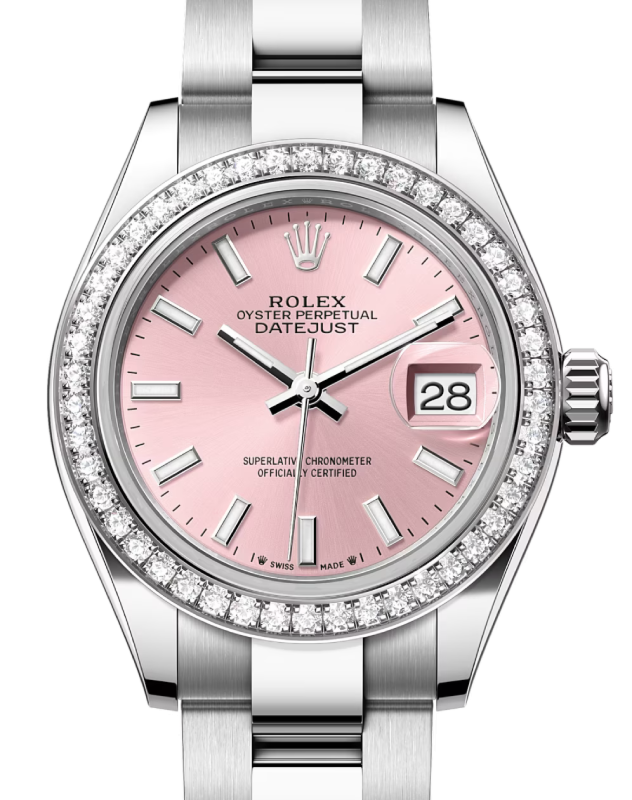 Rolex Lady-Datejust 28 28 mm 279384RBRPSO Steel/White Gold/Diamonds Pink