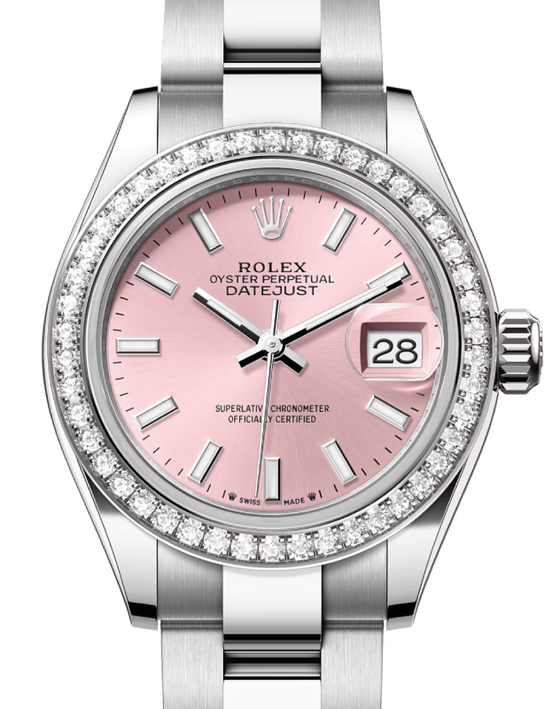 Rolex Lady-Datejust 28 28 mm 279384RBRPSO Steel/White Gold/Diamonds Pink