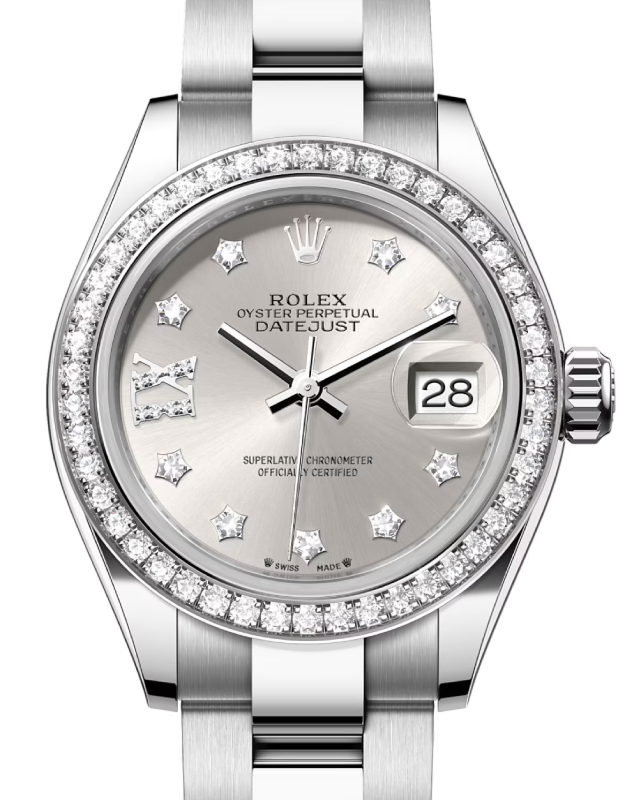 Rolex Lady-Datejust 28 28 mm 279384RBRSDO Steel/White Gold/Diamonds Silver
