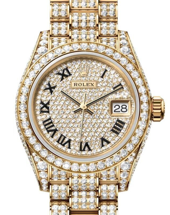 Rolex Lady-Datejust 28 mm 279458RBRD Yellow Gold/Diamonds Diamond Pave