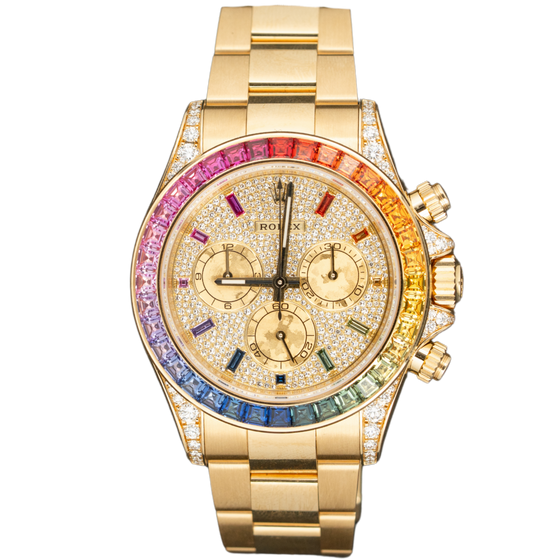 Rolex Rainbow Daytona 40 mm 116598RBOWC Yellow Gold/Diamonds Luminous