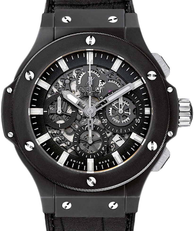 Hublot Big Bang Aero Bang 311.CI.1170.GR Skeleton Index Black Ceramic Case & Leather 44mm BRAND NEW