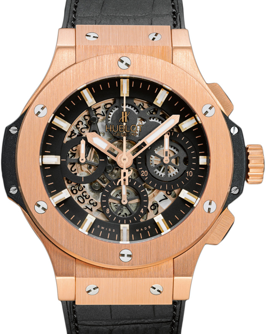 Hublot Big Bang Aero Bang 311.PX.1180.GR Skeleton Index Rose Gold & Leather 44mm BRAND NEW