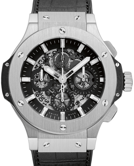 Hublot Big Bang Aero Bang 311.SX.1170.GR Skeleton Index Stainless Steel & Leather 44mm BRAND NEW