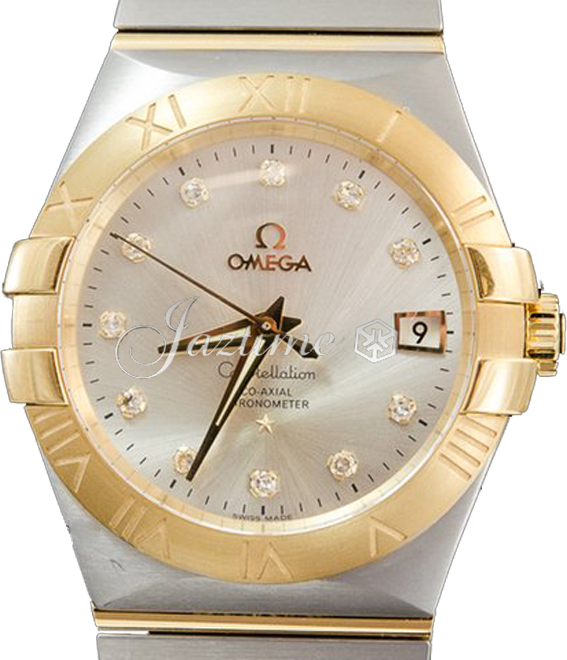 OMEGA 123.20.35.20.52.002 CONSTELLATION CO-AXIAL 35mm STEEL AND YELLOW GOLD - BRAND NEW