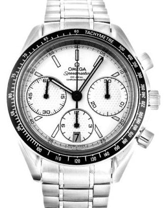 Omega 326.30.40.50.02.001 Speedmaster Racing Co-Axial Chronograph 40mm White Index Stainless Steel BRAND NEW