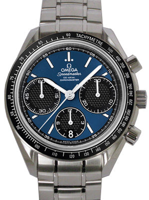 Omega 326.30.40.50.03.001 Speedmaster Racing Co-Axial Chronograph 40mm Blue Index Stainless Steel BRAND NEW